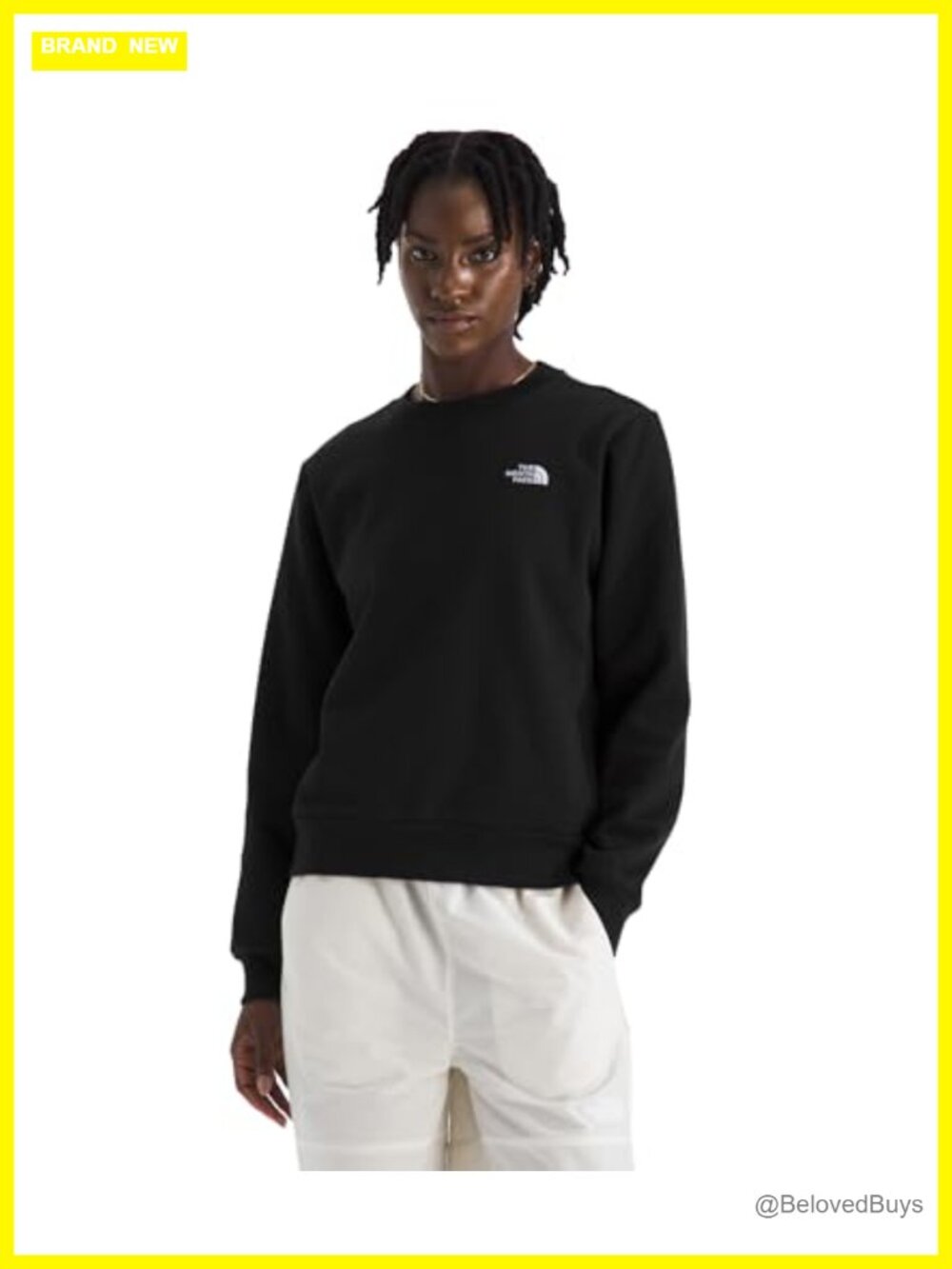 Crew Sweatshirt Cotton Polyester Blend Regular Fit Ribbed Cuffs Outdoor